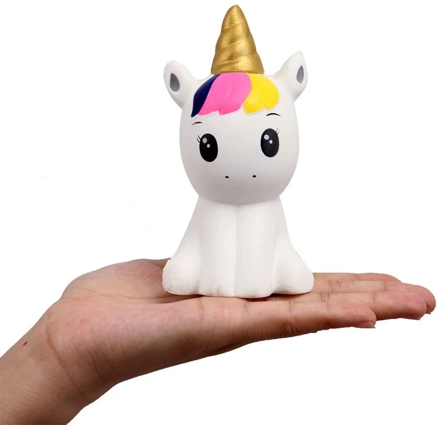 Squishy Cute Unicorn Simulation Animal Doll PU Slow Rising Scented Soft Squeeze Toy Stress Relief for Kid and Adults Xmas Gift