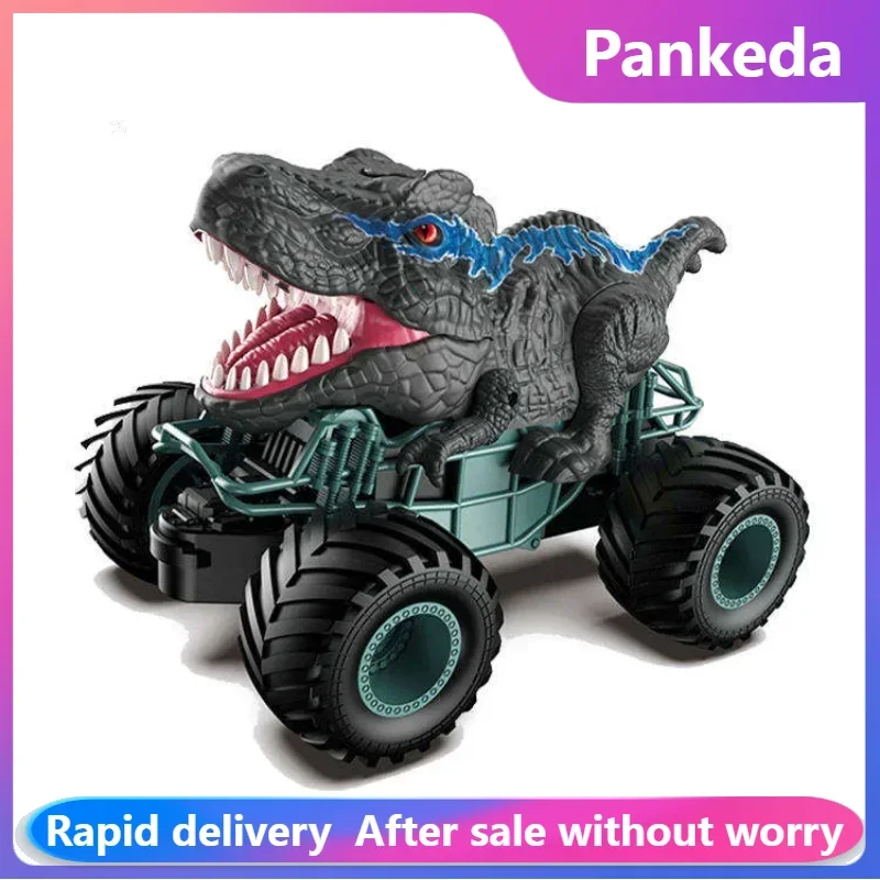 Brinquedos de dinossauro de controle remoto rc carro spray fora de estrada veículo de escalada tiranossauro rex triceratops animal crianças presente brinquedo