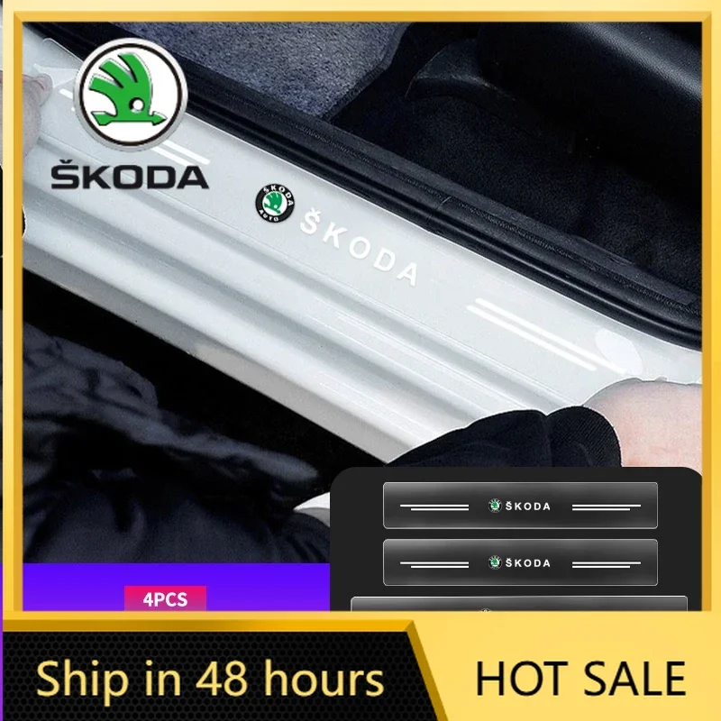 

Прозрачные защитные наклейки на пороги для автомобилей Skoda 4x, для Skoda Octavia A5 A4 Fabia Superb Rapid MK3 Yeti Ac