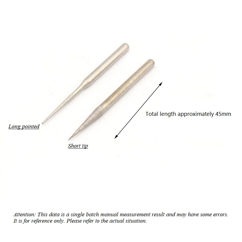 3mm Shank Pointed Shape Brazed Diamond Grinding Head Burrs Carving Peeling Bits For Jade Stone Glass Metal Ceramic Mill