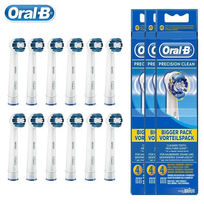 Oral B Precision Clean Elektrische Zahnbürsten-Ersatzköpfe 1-12 Stück Zahnaufhellung Nachfüllpackung Plaque-Entfernung
