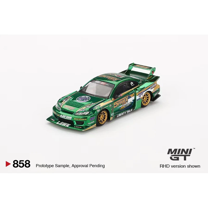 PreSale MINIGT 858 1:64 LBWK Silvia S15 Super Silhouette Diecast Diorama Model Collection Miniature Toys