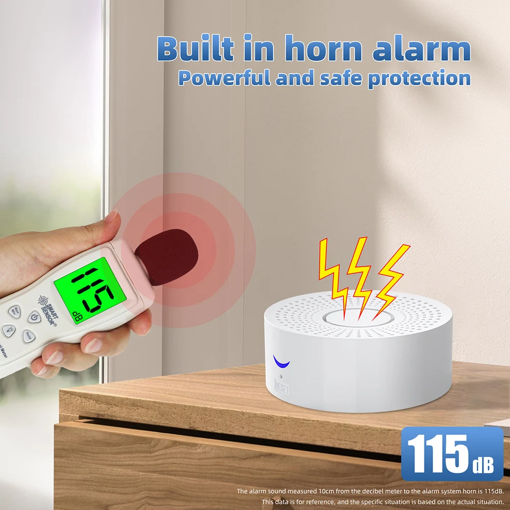 Tuya-sistema de alarma inteligente para el hogar, dispositivo de seguridad antirrobo, 433MHz, Senosr, WiFi, alimentación USB, inalámbrico, Control