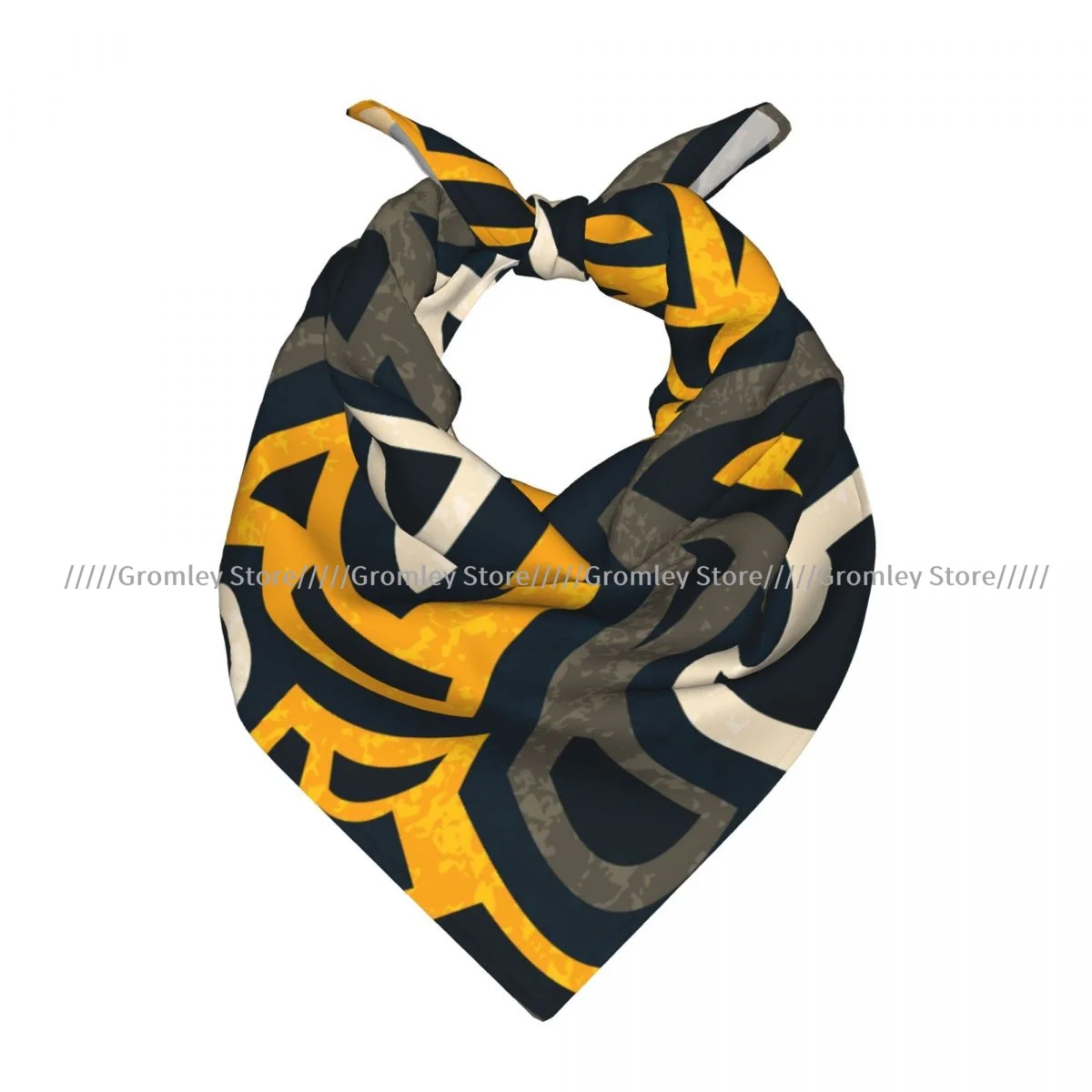 

Square Scarf Women African Geometric Grunge Print Bandana Headscarf
