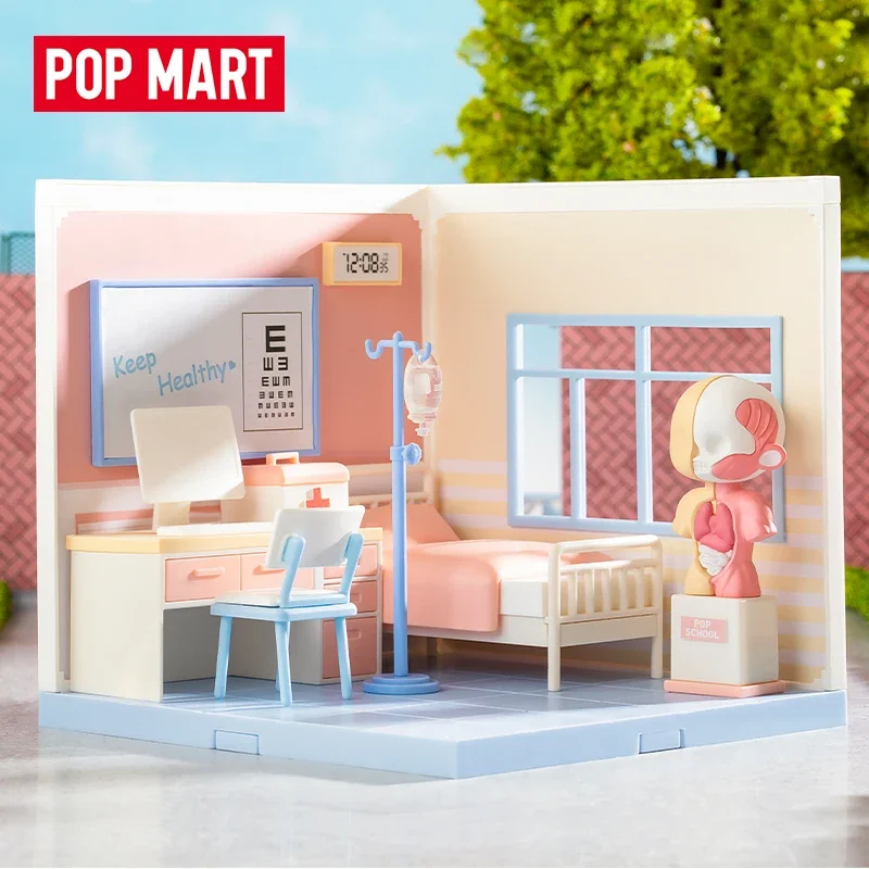 pop-mart-school-house-assembly-model-series-handmade-toy-kawaii-doll-action-figure-toys-collectible-surprise-model-mystery-box