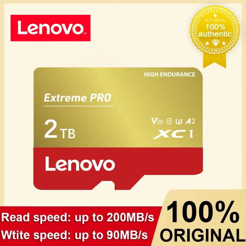 Lenovo Extreme Pro Flash Card 2TB 1TB Micro TF SD Card UHS-I U3 V30 adattatore per scheda di memoria TF Card per fotocamera DJI Tablet phone