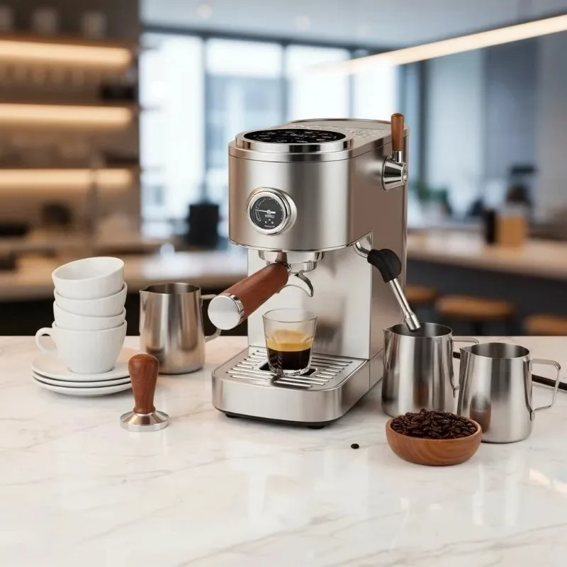 2026 20Bar Semi-automatic Professional H13 58mm Stainless Steel Electric Espresso Coffee Maker Eco-Friendly Auto Shut-Off Hotel