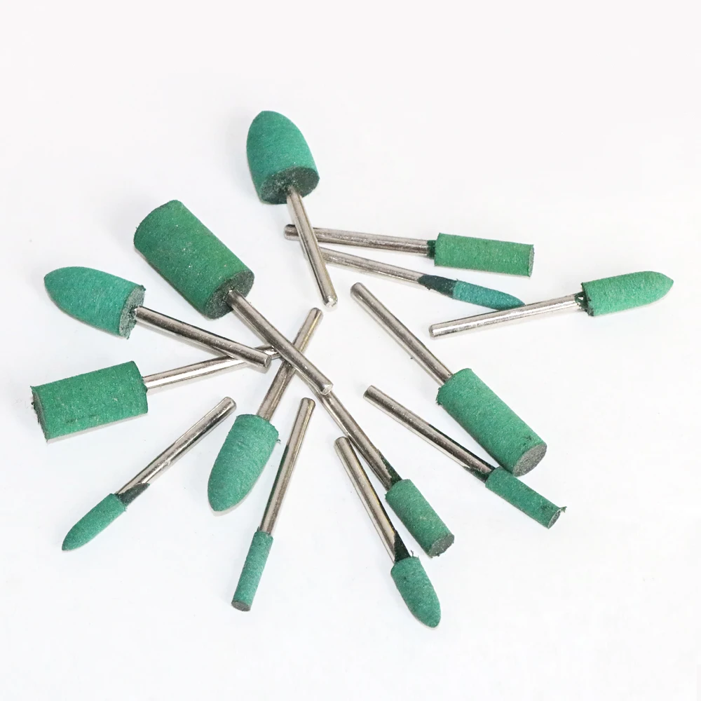 10PCS Rubber Mounted Point Grinding Head for Metal Mould Polishing Rotary Tools Accessary