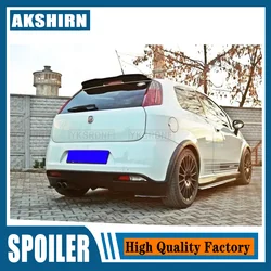 Tylna owiewka spojler do FIAT GRANDE PUNTO ABARTH 2007 2008 2009 2010 czarny błyszczący z tworzywa sztucznego ABS skrzydło dachowe Hatchback przedni spojler