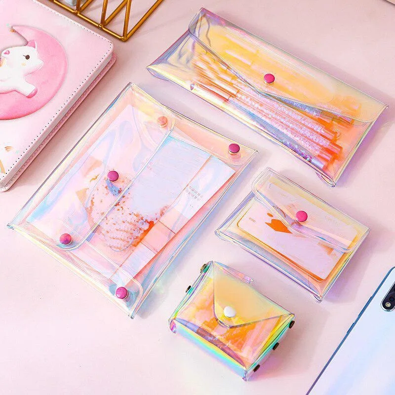 Transparent Cosmetic Storage Bag Portable Waterproof Clear Travel Toiletry Organizer Pouch