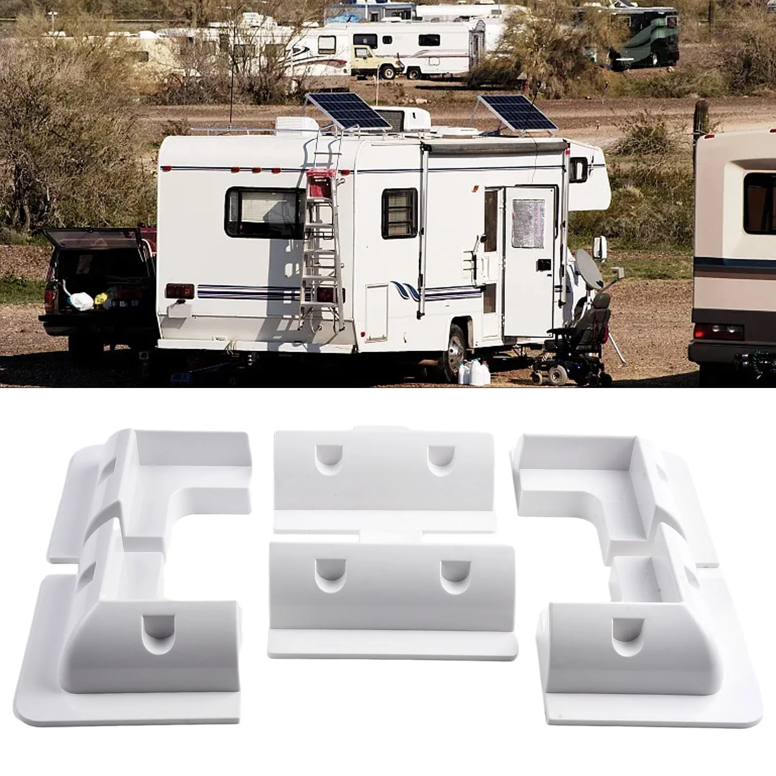 

Bracket Mounting Brackets Boat Caravan Flat Roof RV 6 Pieces ABS Accessories Adjustable Kits Bracket Sets Parts
