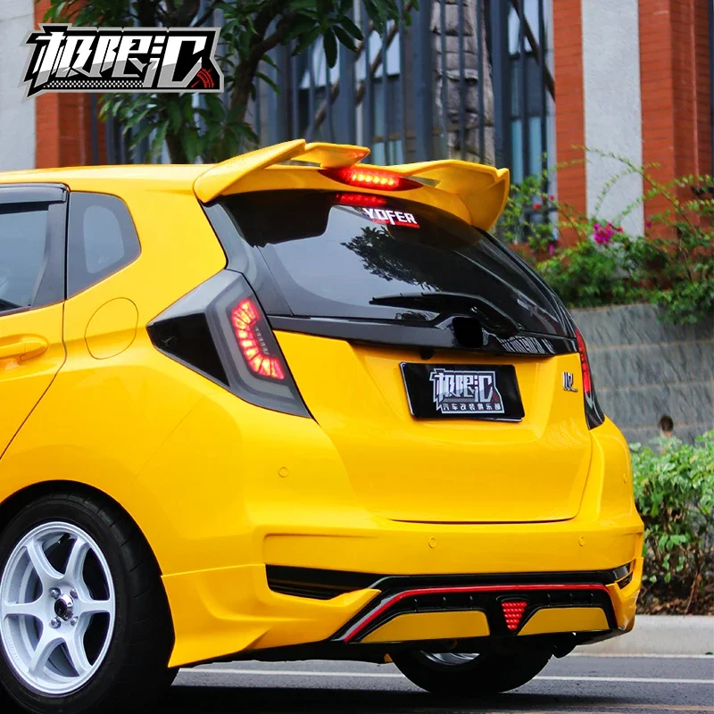 Roof Spoiler Type F Rear Trunk Wing ABS material Refit Accessories For Fit GK5 Jazz 2014 15 16 17 18 19 20