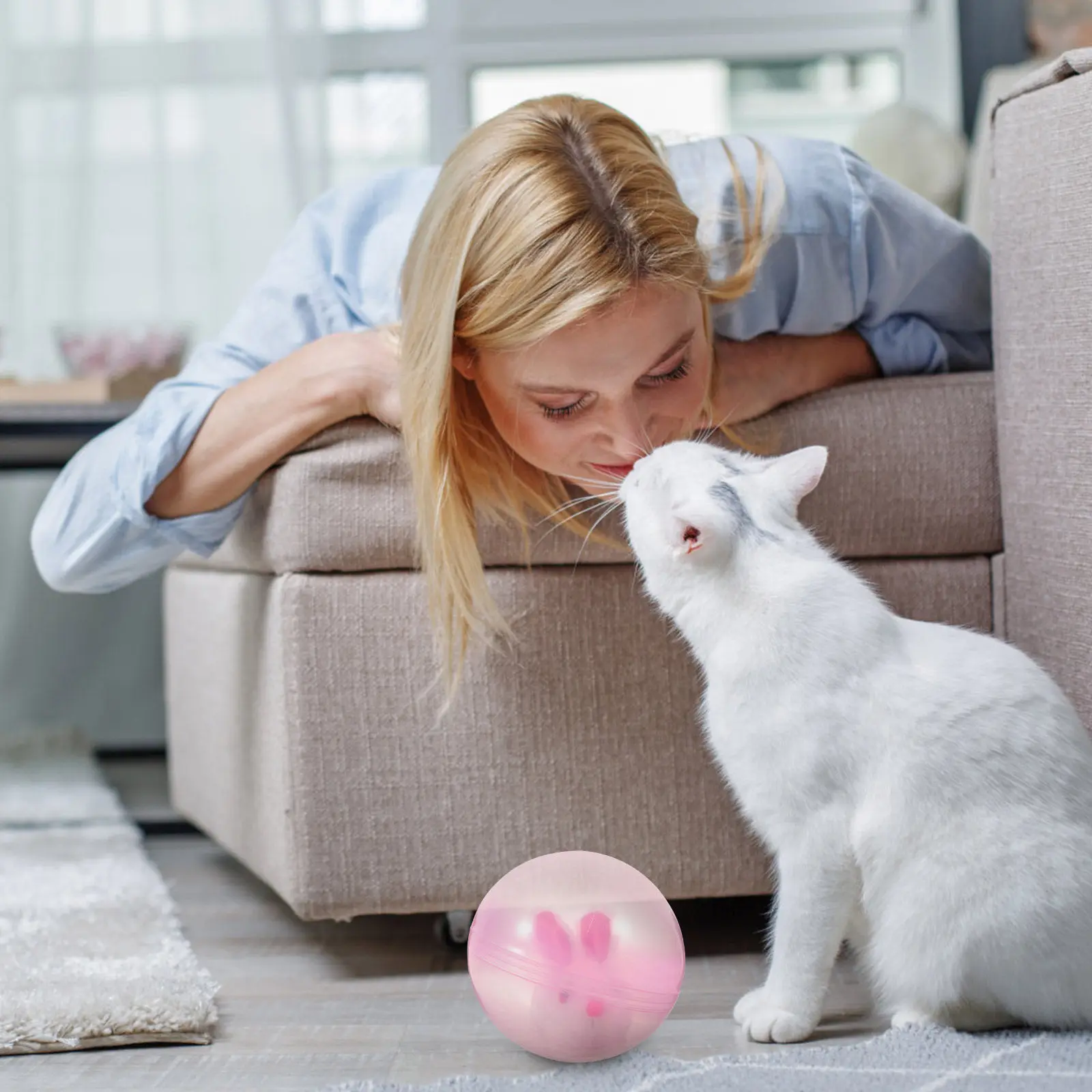 

Электронный интерактивный мяч-игрушка для кошек и хомяков: для активных игр и развлечений, игрушки для котят