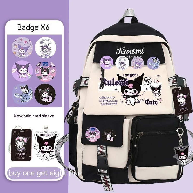 Hot Sale Sanrio Anime Kulomi Backpacks For Children Kawaii Toys Mochilas Aestethic Bag Student Campus Backpack Boys Girls Gifts