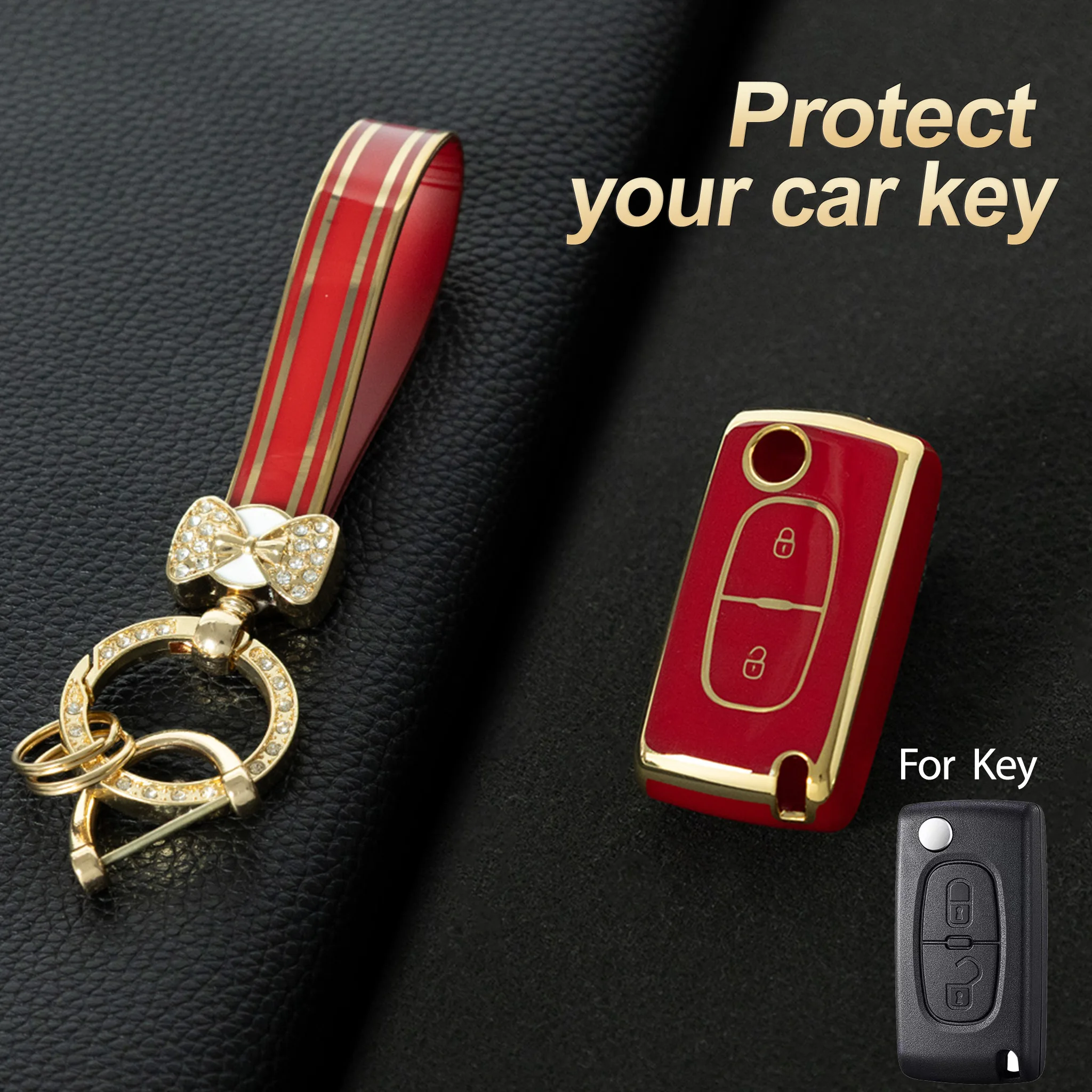 

TPU Car Key Cover Peugeot 308 508 206 807 3008 5008 Partner Tepee Citroen C2 C3 Picasso C-Crosser C4 Picasso Berlingo 2 Buttons