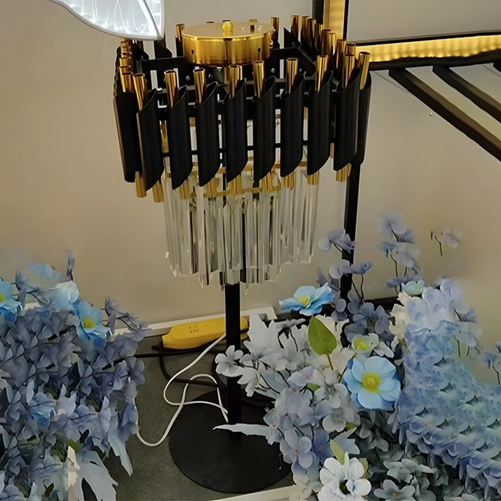 5 PCS Gold Flower Rack 29 Inches Stand Road Lead Delicate Wedding Centerpiece Flower Rack for Event Party Decoration