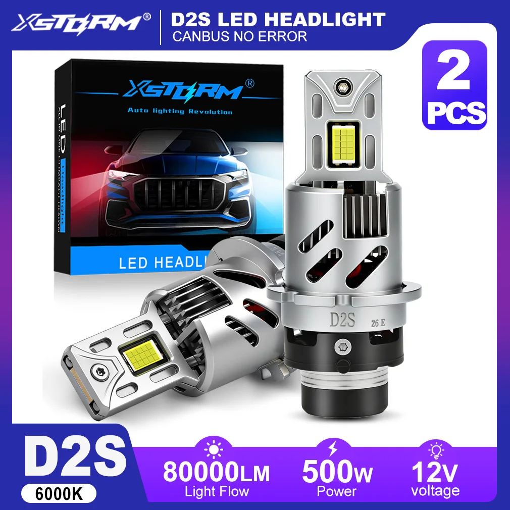 

XSTORM D2S D4S LED Headlight Bulbs 5000w 80000LM D1S D3S Led Lights for Car Auto Headlight Canbus Double Copper Tube Car Llight