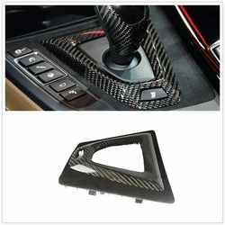 For BMW F80 M3 F82 F83 M4 2014-2018 Carbon Fiber Gear Shift Box Panel Trim Gear Console Frame Cover Sticker Replacement Clip On