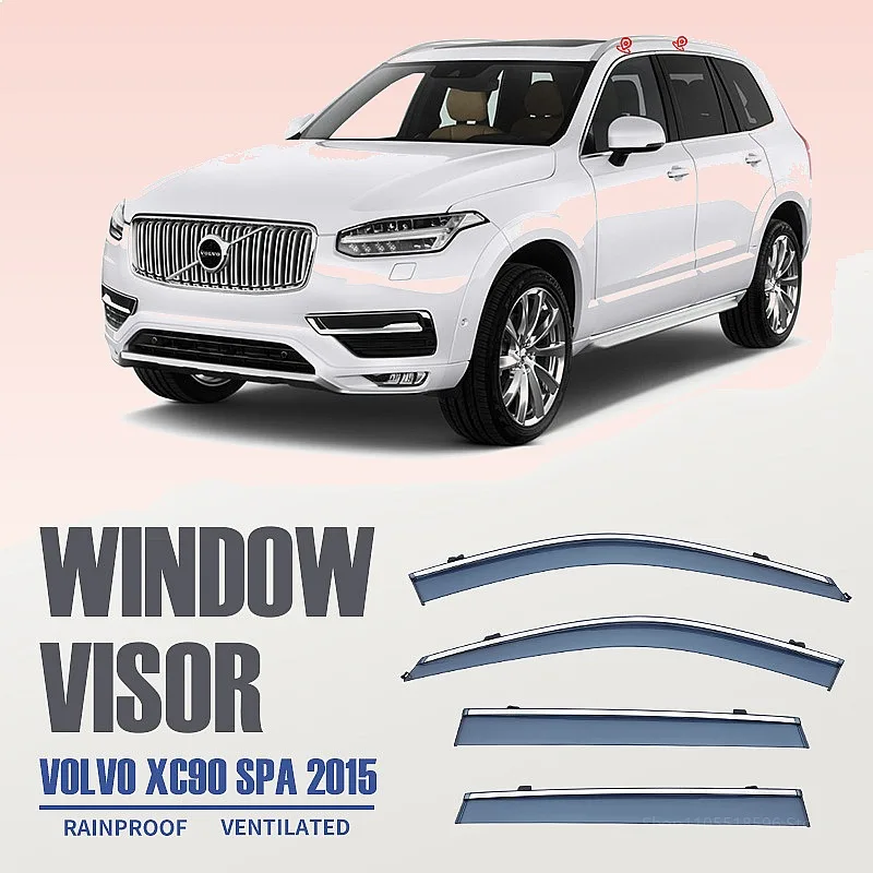 

For VOLVO XC90 2002-2022+ Car Window Visor Rain Sun Shade Side Window Deflector Auto Accessories