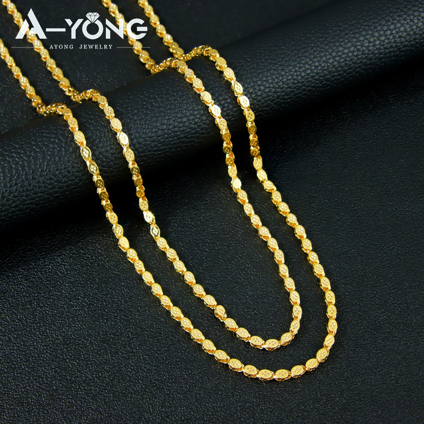 Dubai Mode Lange Halskette 21k Vergoldet 60/80/100cm Türkische Braut Vintage Ketten Schmuck Arabischer Hochzeitsschmuck für Frauen – Detail 5