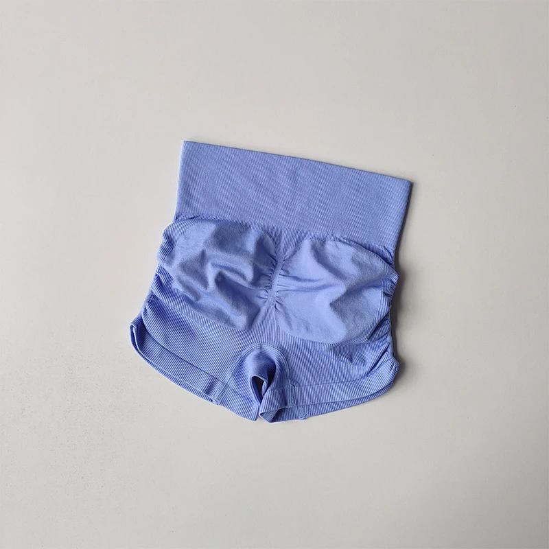 Slanke billen met geplooide sexy shorts Hoge taille Perzikbillen Sneldrogend Strakke hardloopfitness Sportbeha's Draadshorts