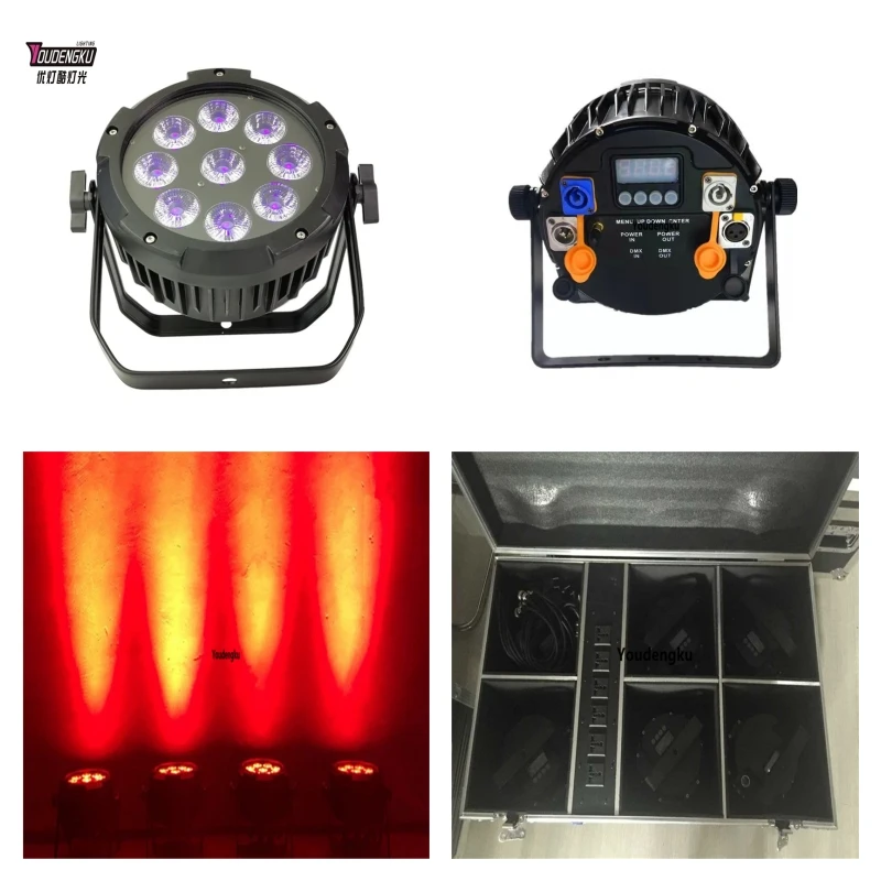 24 pieces with Charging Case waterproof Mini Par RGBW LED 9x10Watt wireless battery DMX LED Par uplights