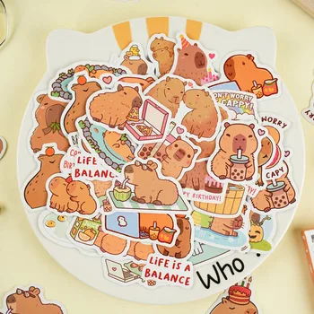 Mr.Paper nowy 30 sztuk/paczka Cartoon naklejki w pudełku śliczne kapibara zwierząt dekoracyjne materiały podręcznikowe naklejki dla dzieci DIY