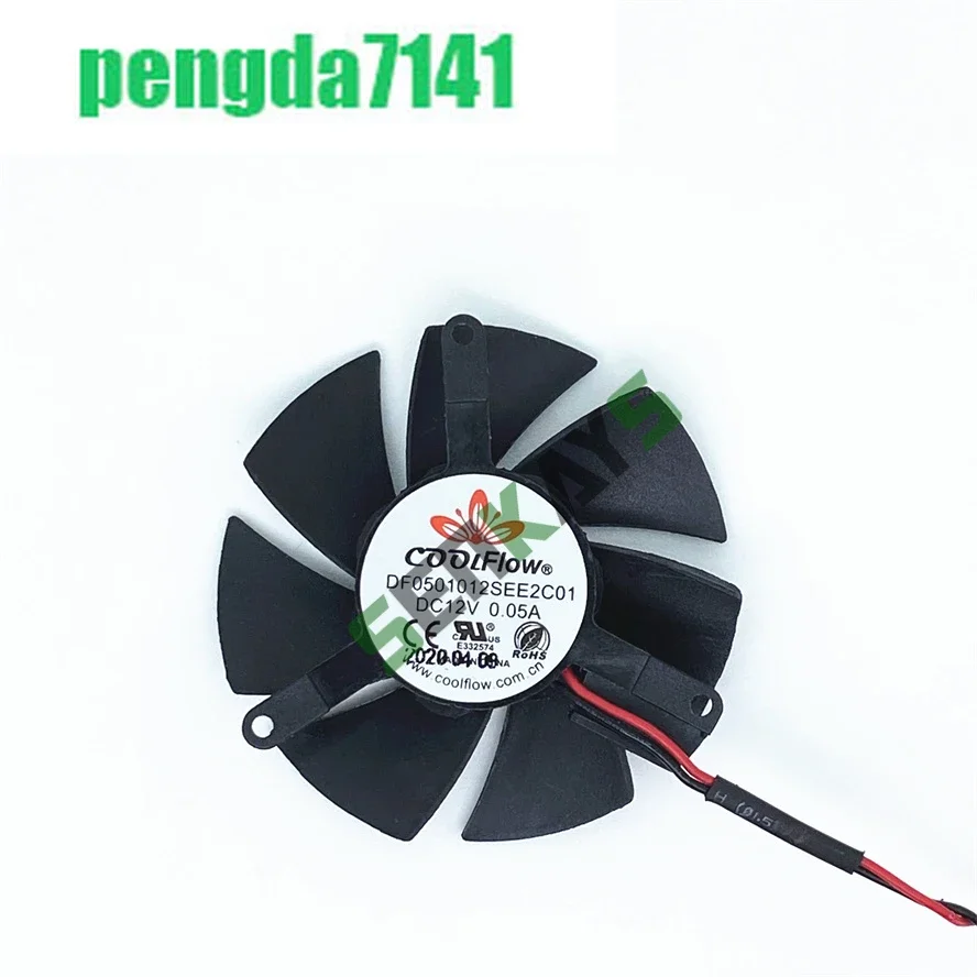 Ultra Silencioso VGA Fan Blade, espaçamento do furo, alta qualidade, 45mm, 47mm de diâmetro, 39mm, 12V, 2Pin