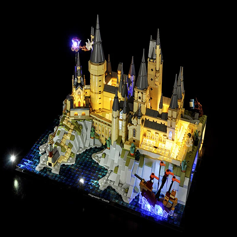 LYBMTWF-LEDと互換性のある照明キット,ホグワーツ魔法魔術学校,城,地面,ビルディングブロック,モデルセット,含まれていません,76419