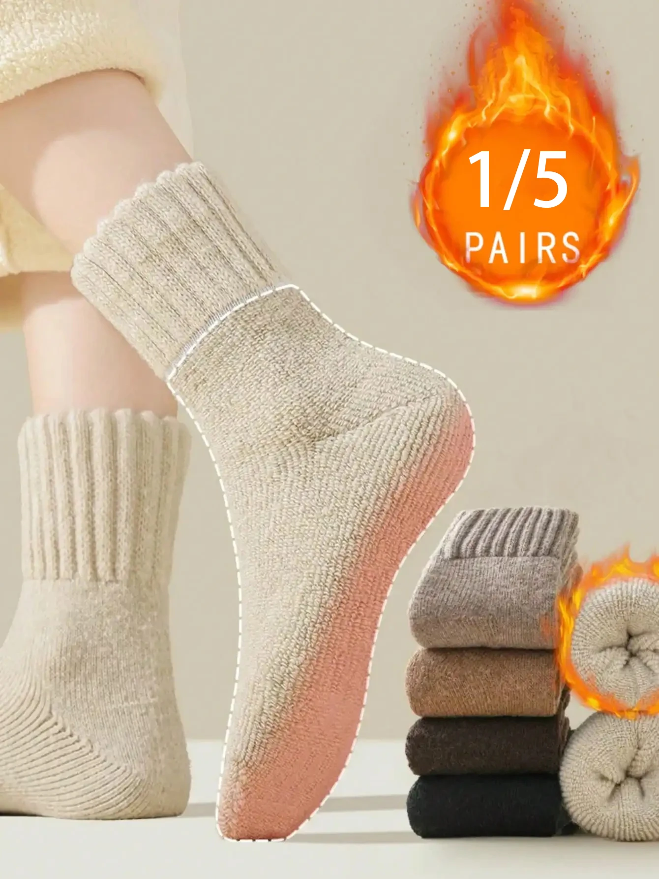 

1/5 Pairs Solid Color Pattern Women Men Unisex Couples Sports Socks Mid-Calf Socks Spring Summer Holiday Gifts