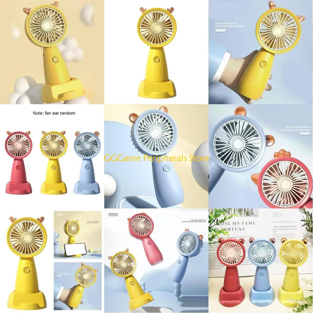 U55B 3-Gang-USB-Lüfter Mini-Handventilator Outdoor Mini kreativer Desktop-Telefonhalter