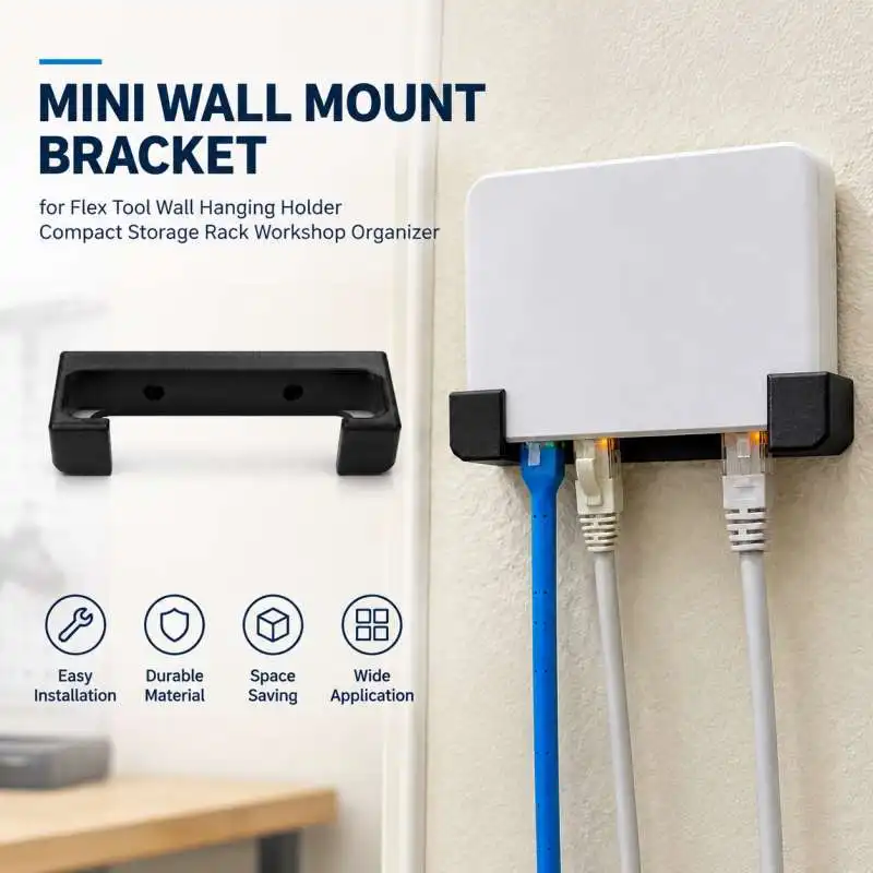 Mini Wall Mount Bracket for Flex Tool Wall Hanging Holder Compact Storage Rack Workshop Organizer