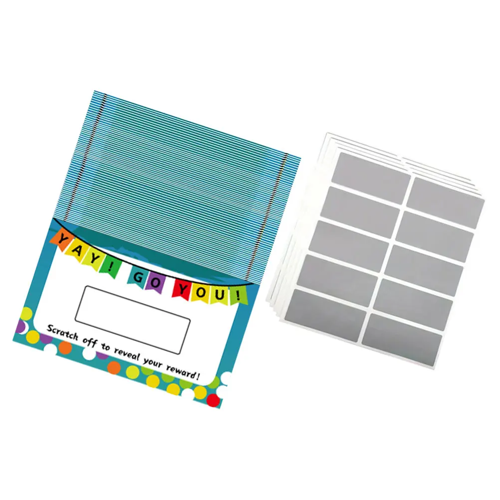 

Blank Card Scratch Off DIY Kit Rewards Cards School Supplies Teachers Prizes Mini Blank Party Fun Concert Surprise Tickets