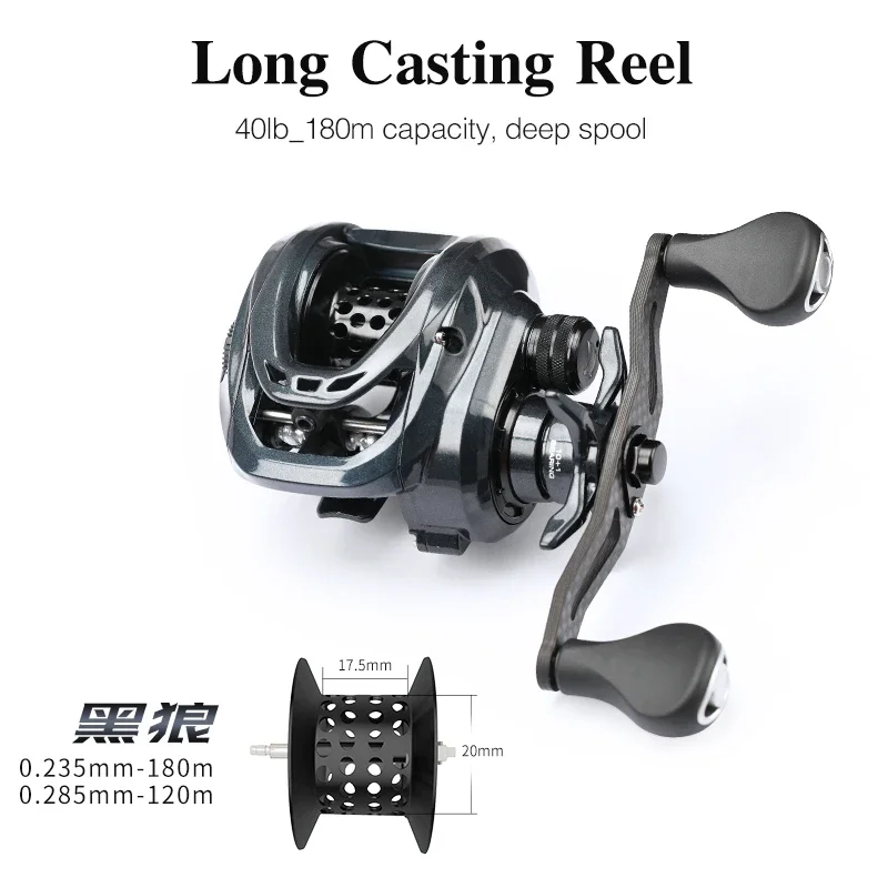 Imagem -05 - Tsurinoya-low Profile Bait Cast Reel Carretel de Pesca de Fundição Longa 7kg Arraste 150 7kg Arraste Alta Resistência 7.1:1 182g