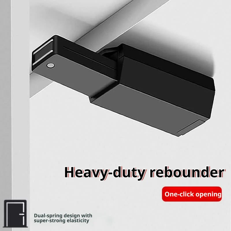 Spring Operated Hidden Door Rebound Device, Heavy Duty Hidden Latch, Press-Type Auto Pop-Up Opener for Cabinet Closet Use