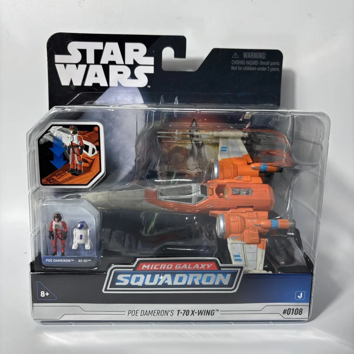 Star Wars Micro Galaxy Squadron Serie T-70 X-Wing Tie Fighter A Wing Obi Wang Jedi Interceptor Class Vehicle Figure Mol Toy - view 2