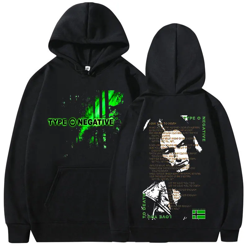 

Type O Negative Love You To Death Hoodie Gothic Metal Rock Band Sweatshirt Men's Casual Hip Hop Oversized Long Sleeve Hoodies