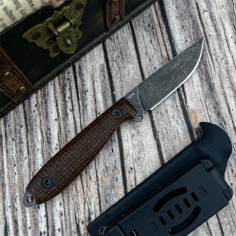 

Многофункциональный походный нож с фиксированным клинком из стали 7Cr13Mov, превосходная рукоять из коричневой микарты, EDC, для кемпинга, универсальный режущий инструмент
