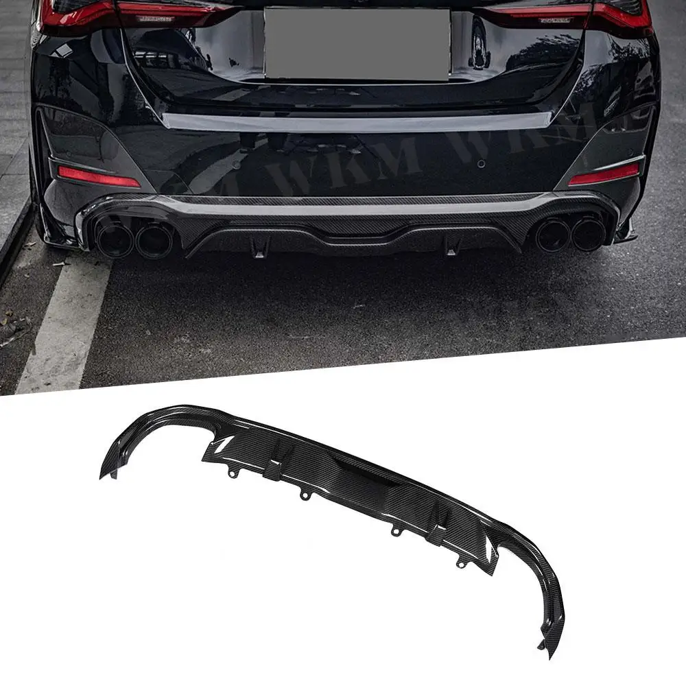 

Dry Carbon Fiber Car Rear Bumper Lip Diffuser Spoiler Bodykits for BMW 4 Series G26 M Sport Sedan 2020+ Rear Lip Spoiler FRP