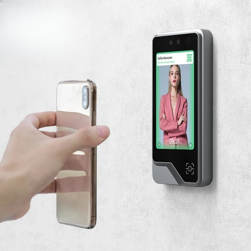 Face Recognition Access Control Terminal 5 Inch AI Time Attendance Turnstile IR Night Visio