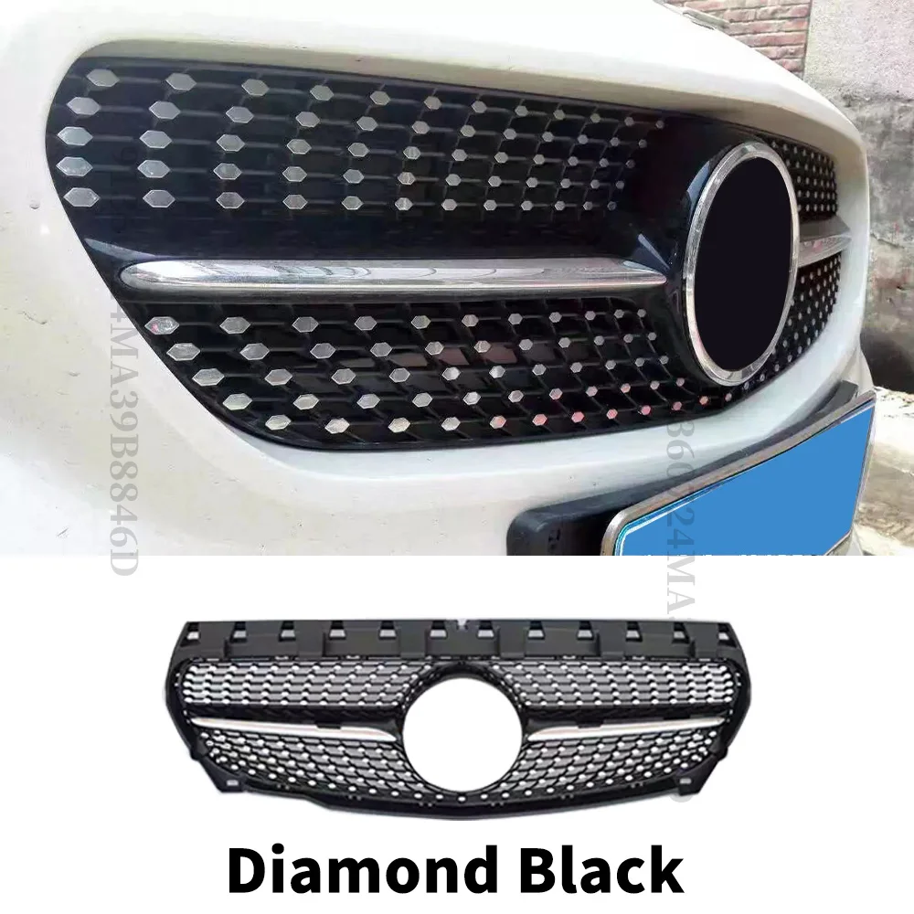 

Diamond style parts modified front grille bumper grille accessory kit for Mercedes Benz CLA C117 W117 2013-2019 GT