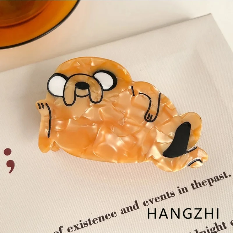 HUANZHI Neue braune Haarklammer mit schlafendem Hai, niedliche lustige Tier-Haarklammer, Geburtstagsgeschenk, Haar-Accessoires für Frauen