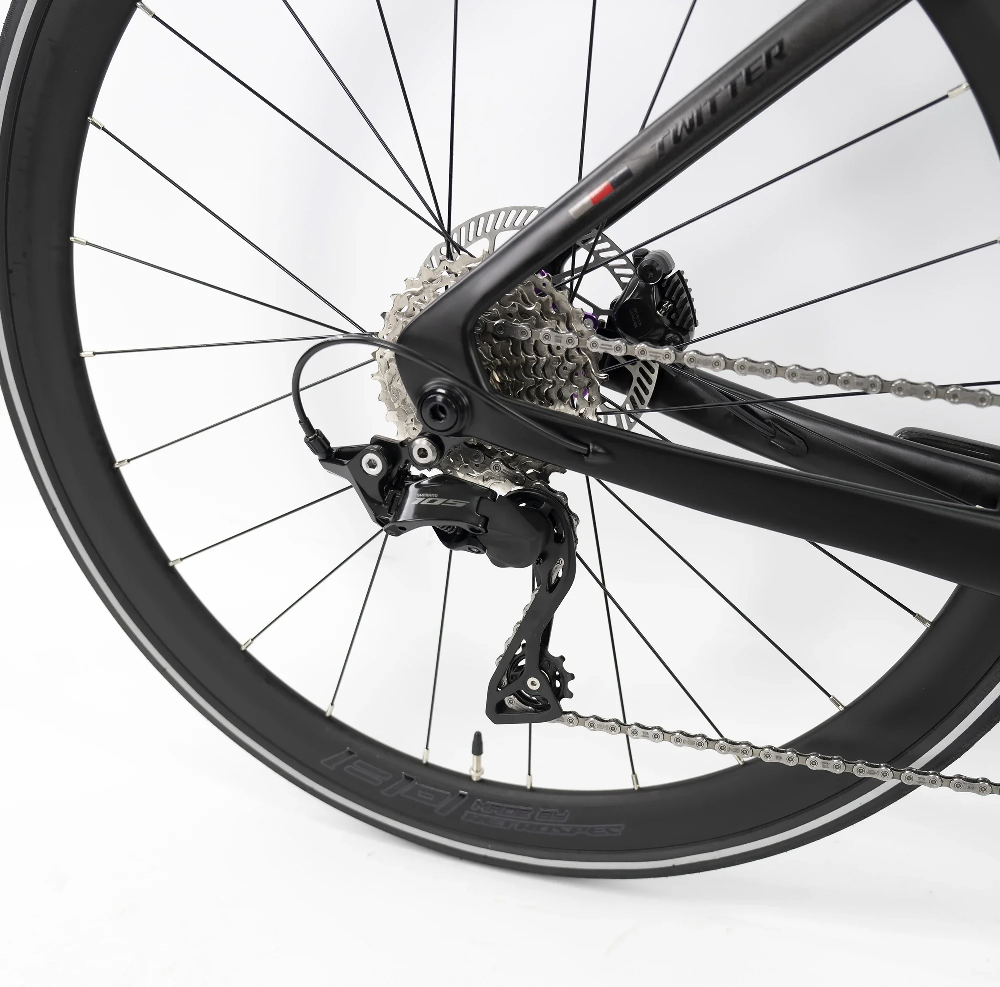 2025 تويتر T10 دراجة طريق احترافية كاملة من الكربون مع محولات RS 24s SHlMAN 105 FD وRD 50 مللي متر دراجة طريق من الكربون للبالغين #2