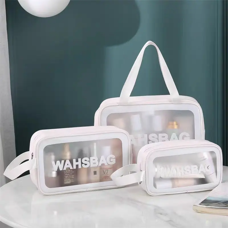 Women's Travel Makeup Bag Large Capacity Transparent Waterproof Pouch