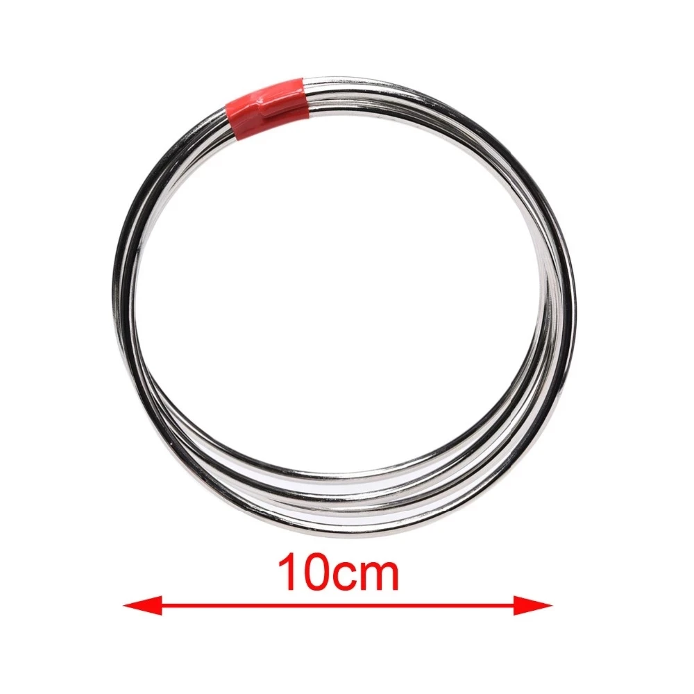 Magic Tricks 4 Chinese Linking Rings   Four Connected In A Set Steet Pipe Props  Diameter 10cm