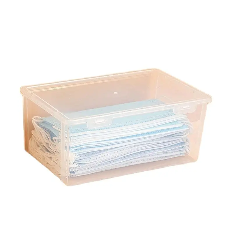 1PC Thickened Mask Storage Box Portable Transparent Flip Drug Storage Box Pill Jewelery Earrings Cosmetics Storage Box Storage image 5
