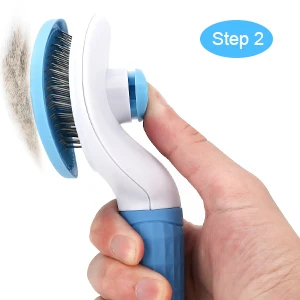 Katze Pinsel Entfernen Haar Edelstahl Pet Haar Entfernung Kamm Nicht Slip Hundesalon Pinsel Hund Kämme Bürsten Katze Zubehör – Detail 6