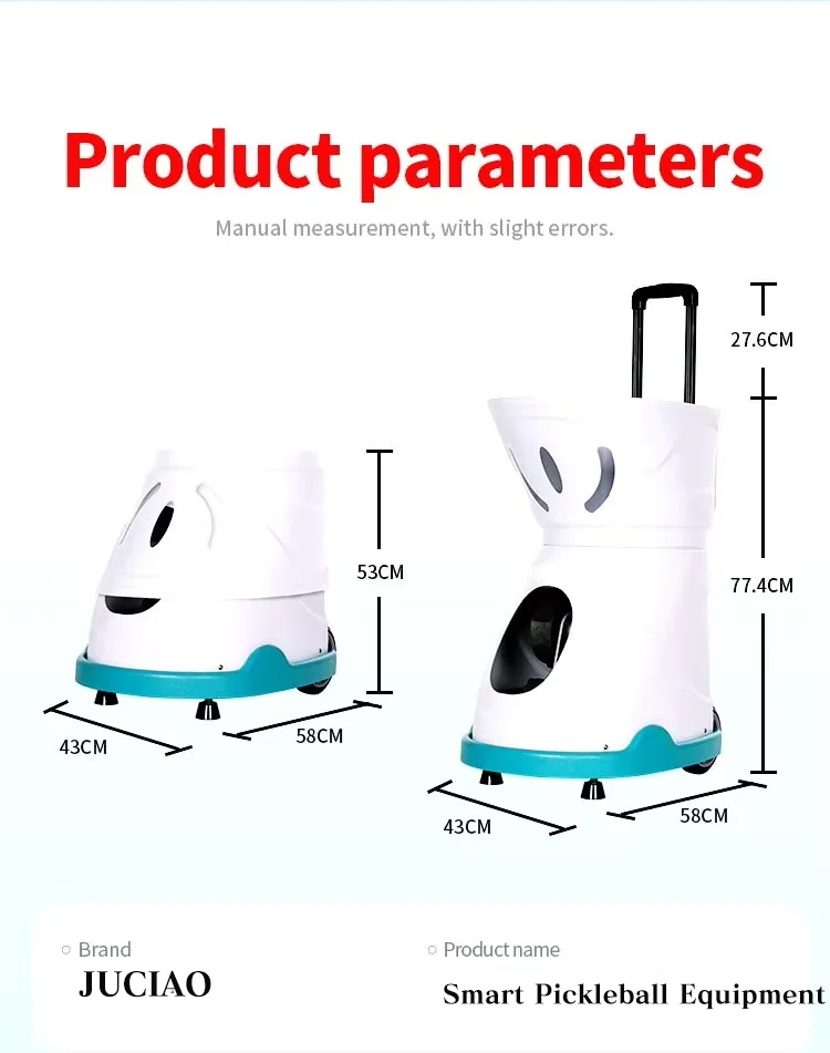 Máquina de tiro de Pickleball inteligente para interiores y exteriores, máquina de entrenamiento de Pickleball