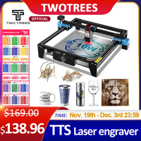 Twotrees  Metal Laser Engraving Machine TTS-55 450±5nm Blue Light 80W/40W CNC Router Wood Leather Cutting Engraving Support WIFI