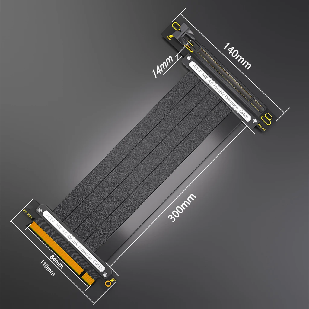 XT-XINTE PCIe Riser สาย64GBS ชุบเงิน90/180องศาสำหรับต่อขยาย GPU ด้วยความเร็วสูง4.0 16X สำหรับ RTX3090ti RX6900XT